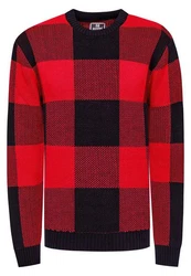 Rusty Neal Strickpullover Rot/Dunkelrot/Schwarz