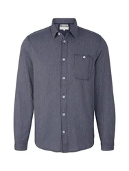 TOM TAILOR Hemd Hellblau/Dunkelblau/Blau/Grau