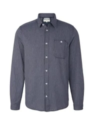 TOM TAILOR Hemd Hellblau/Dunkelblau/Blau/Grau