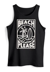 Neverless Tanktop Herren Beach Please Surfing Surfboard Wave Sommer Schwarz/Weiß/Rosa/Orange/Hellblau