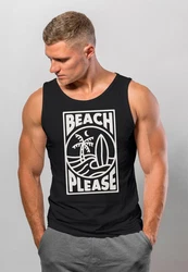 Neverless Tanktop Herren Beach Please Surfing Surfboard Wave Sommer Schwarz/Weiß/Rosa/Orange/Hellblau