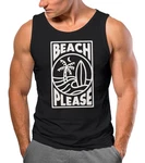 Neverless Tanktop Herren Beach Please Surfing Surfboard Wave Sommer Schwarz/Weiß/Rosa/Orange/Hellblau