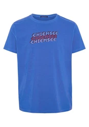 Chiemsee Print-Shirt T-Shirt im Label-Look Blau