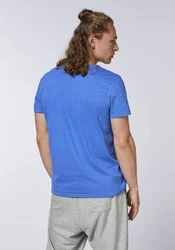 Chiemsee Print-Shirt T-Shirt im Label-Look Blau