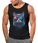 Neverless Tanktop Herren Sommer Style Fashion Streetstyle Schwarz/Grau