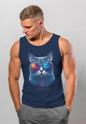 Neverless Tanktop Herren Sommer Style Fashion Streetstyle Dunkelblau/Blau/Hellblau/Schwarz