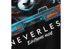 Neverless Tanktop Herren Panda Motiv Musik Techno Braun/Blau/Rosa/Lila