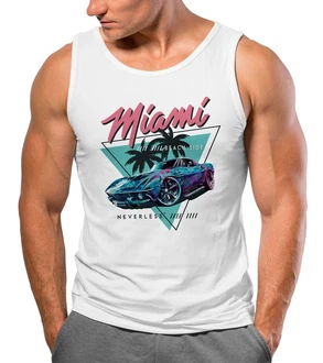 Neverless Tanktop Herren Tank-Top Bedruckt Miami Beach Surfing Motiv