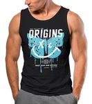 Neverless Tanktop Herren Aufdruck Butterfly Smile Make your own Dunkelgrau/Türkis/Dunkelblau/Blau/Schwarz/Lila