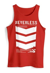 Neverless Tanktop Herren Tank-Top Techwear Trend Japanese Streetstyle Rot