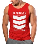 Neverless Tanktop Herren Tank-Top Techwear Trend Japanese Streetstyle Rot