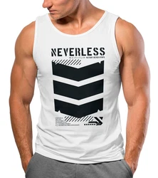 Neverless Tanktop Herren Tank-Top Techwear Trend Japanese Streetstyle Dunkelblau/Rosa/Weiß