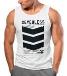 Neverless Tanktop Herren Tank-Top Techwear Trend Japanese Streetstyle Dunkelblau/Rosa/Weiß