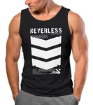 Neverless Tanktop Herren Tank-Top Techwear Trend Japanese Streetstyle Dunkelblau/Schwarz/Rosa
