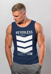 Neverless Tanktop Herren Tank-Top Techwear Trend Japanese Streetstyle Dunkelblau
