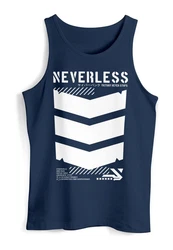 Neverless Tanktop Herren Tank-Top Techwear Trend Japanese Streetstyle Dunkelblau