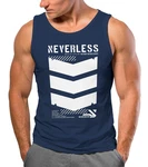 Neverless Tanktop Herren Tank-Top Techwear Trend Japanese Streetstyle Dunkelblau
