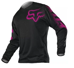 Motorradweste Fox Blackout Frauen-Jersey Schwarz/Pink S