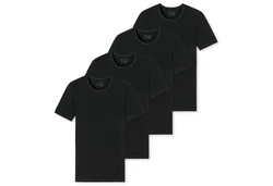 Schiesser T-Shirt 95/5 Organic Cotton Schwarz/Grau/Dunkelgrau