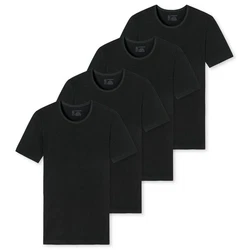 Schiesser T-Shirt 95/5 Organic Cotton Schwarz/Grau/Dunkelgrau