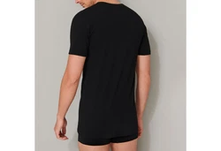 Schiesser T-Shirt 95/5 Organic Cotton Schwarz/Grau/Dunkelgrau