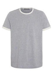 Print-Shirt T-Shirt mit Kontrast-Akzenten 1