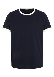 Print-Shirt T-Shirt mit Kontrast-Akzenten 1