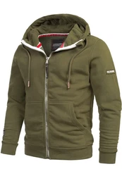 Alessandro Salvarini Sweatjacke ASBergamo Dunkelgrün/Khaki
