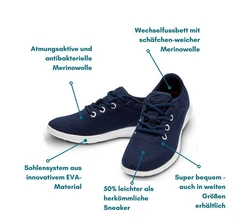 merinos Herren Lace-Up Sportschuhe Sneaker 