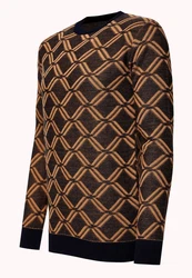 Rusty Neal Strickpullover Orange/Schwarz/Braun/Rot