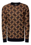 Rusty Neal Strickpullover Orange/Schwarz/Braun/Rot