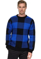 Rusty Neal Strickpullover Blau/Hellblau/Schwarz