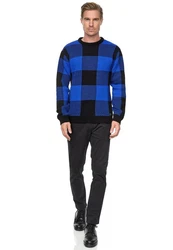 Rusty Neal Strickpullover Blau/Hellblau/Schwarz