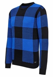 Rusty Neal Strickpullover Blau/Hellblau/Schwarz