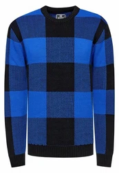 Rusty Neal Strickpullover Blau/Hellblau/Schwarz