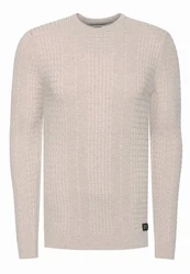 Rusty Neal Strickpullover Beige/Khaki/Dunkelblau