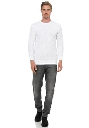 Rusty Neal Strickpullover Weiß/Creme/Grau
