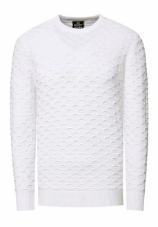 Rusty Neal Strickpullover Weiß/Creme/Grau