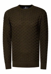 Rusty Neal Strickpullover Dunkelgrün/Khaki