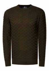 Rusty Neal Strickpullover Dunkelgrün/Khaki