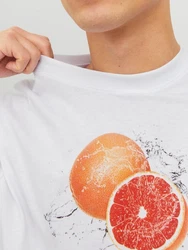 Jack & Jones Kurzarmshirt JORGROCERY TEE SS CREW NECK Orange