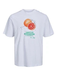 Jack & Jones Kurzarmshirt JORGROCERY TEE SS CREW NECK Orange