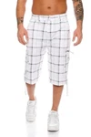 Kendindza Cargoshorts Cargobermuda Herren Weiß/Creme/Dunkelblau/Grau/Schwarz