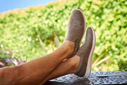 merinos Bequeme Turnschuhe Sneaker für Herren Hellgrau/Grau/Beige/Braun