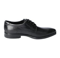 Ecco Herren Halbschuhe Melbourne Schnürschuh Schwarz/Hellblau/Braun
