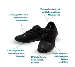 merinos Herren Lace-Up Sportschuhe Sneaker 