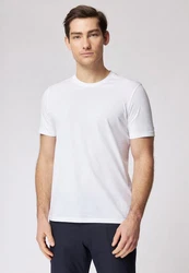 Roy Robson Longshirt Rippkragen Grau/Weiß/Creme