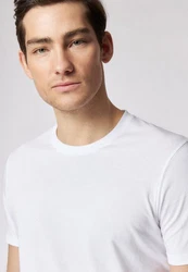 Roy Robson Longshirt Rippkragen Grau/Weiß/Creme