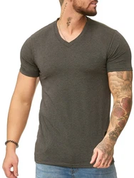 OneRedox Herren T-Shirt V-Neck Hoodie Longsleeve Kurzarm Shirt Sweatshirt Modell 1309 1309C