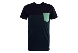 Iriedaily T-Shirt Block Pocket petrol/pastellgrün/schwarz/jungle green
